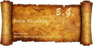 Bors Gizella névjegykártya