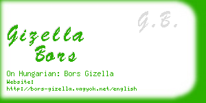 gizella bors business card